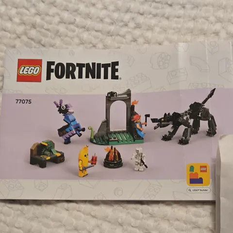 LEGO Fortnite Sparkplug Outfit Code 77075 Unclaimed QR Code Instruction Booklet.