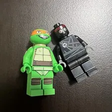 LEGO Michelangelo Foot NinjaTeenage Mutant Ninja Turtles Minifigures - Lot Of 2