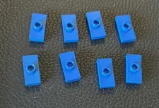 LEGO 1x2 Blue 1 Stud Jumper Lot of 8 #15573 Flat Plate Parts