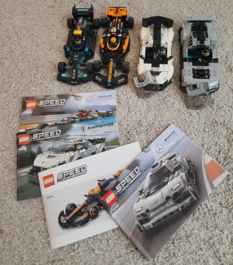 LEGO Speed Champions Lot Of 4 Cars. Built (Lot 2)