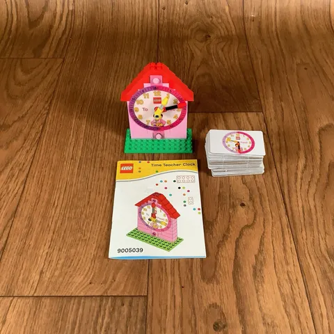 LEGO Time Teacher With Cards Pink - 9005039 - Lego Clock (no watch)
