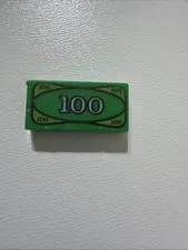 Lego money Minifigure Money $100 DOLLAR BILL 1x2 Green Printed Tile