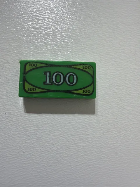 Lego money Minifigure Money $100 DOLLAR BILL 1x2 Green Printed Tile