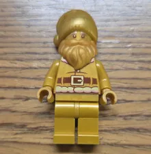 LEGO Gold Santa w/ Beard and Nightcap Hat, Plastic Figure