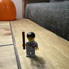 LEGO Harry Potter Minifigure Gray Outfit with Glasses, Black Hair & Brown Wand