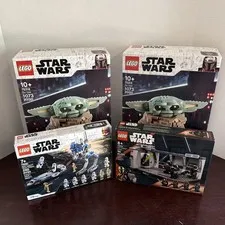 Lot of LEGO Star Wars: The Child x2, Dark Trooper x1, 501st Clone x1