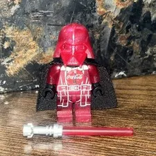 Custom Brickluv Coca Cola Satin Red Darth Vader - Printed on Official Lego RARE