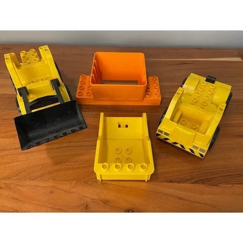 LEGO Duplo Construction Vehicle Set Front Loader Truck and Dump Bed Parts Lot