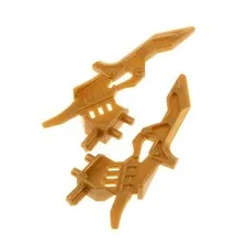 2x LEGO Hero Factory Weapon Blade Pearl Gold Claw 6018175 92217