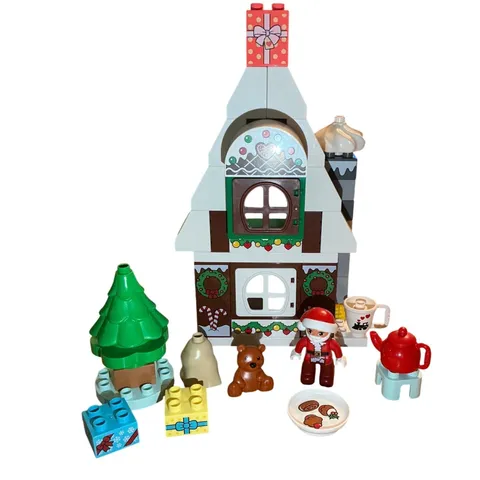 LEGO Duplo Santa Gingerbread House 10976 Christmas Holiday missing 2 pieces
