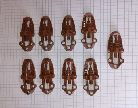 9 Bionicle Lego Part 47298 Light Brown Foot Feet Toa Metru style, u get 9 pieces