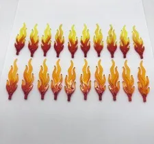 (20) LEGO Flame Lot-Trans Orange/Red & Yellow/Red- Minifigure Fire Accessory