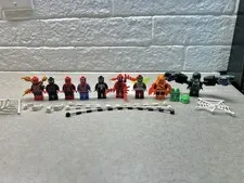 Lego Spider-Man Minifigure Lot Excellent Condition + Custom Brick Built Wings
