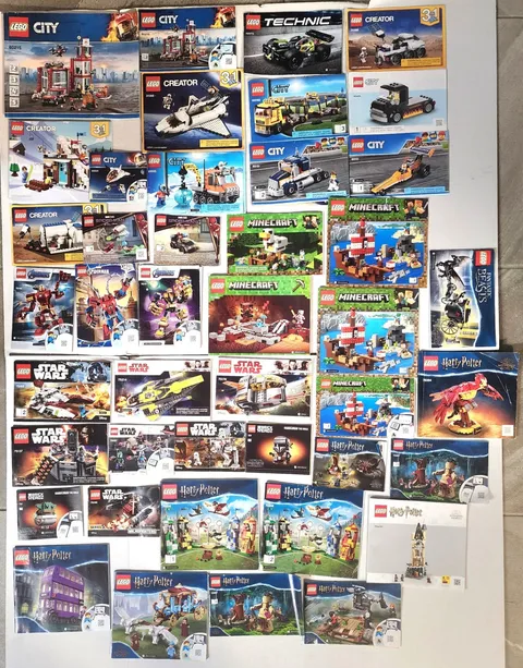 Lot Of 43 LEGO Instruction Manuals Star Wars Harry Potter Creator Minecraft 