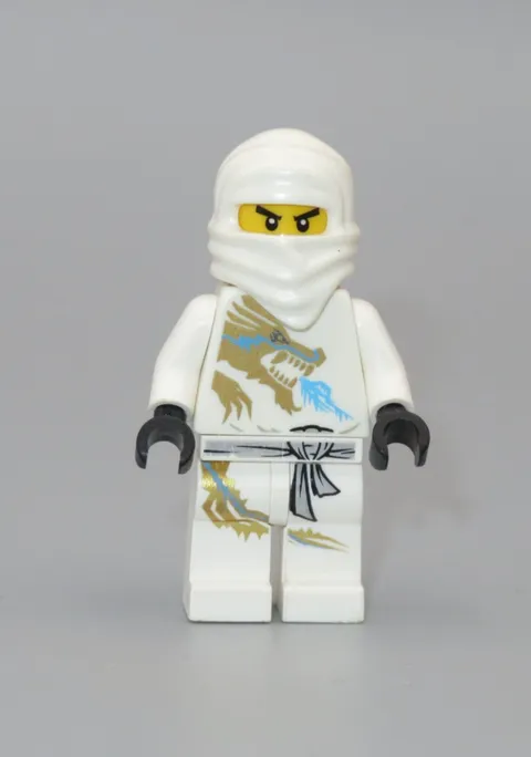 LEGO Zane DX Ninjago minifigure White Ninja 2260 2171 dragon Golden weapon