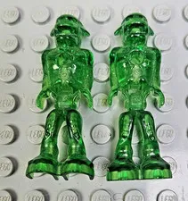 LEGO minifigures Alien Conquest Alien Translucent Green Lot of 2