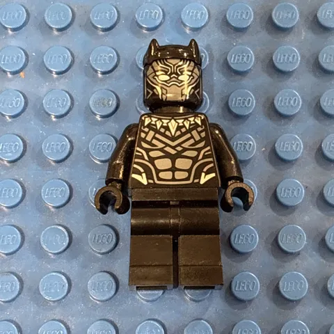 Lego Black Panther Minifigure #sh1019 Set #76310 Iron Man Car & Black Panther