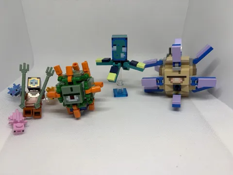 LEGO Minecraft: 21180 The Guardian Battle Mini Figures Set Four Figures