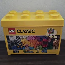 LEGO EMPTY Box & Lid ONLY CLASSIC Large 8 Stud Yellow Brick Storage Container