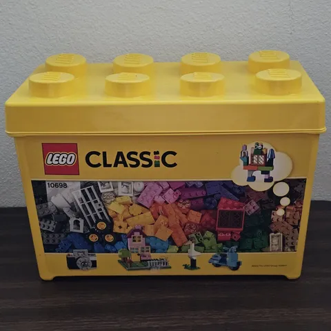 LEGO EMPTY Box & Lid ONLY CLASSIC Large 8 Stud Yellow Brick Storage Container