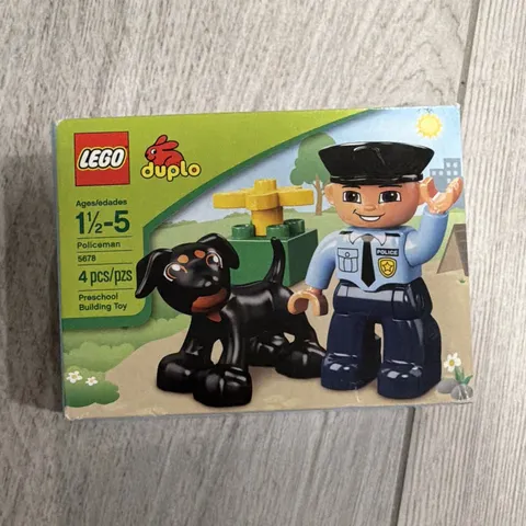LEGO DUPLO Police Policeman 5678 4pc Complete Set Box Ages 1.5-5