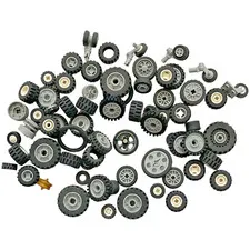 LEGO LOT ASSORTED TIRES & WHEELS Parts and Specialty Pieces 5.8 OZ