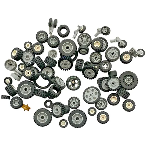 LEGO LOT ASSORTED TIRES & WHEELS Parts and Specialty Pieces 5.8 OZ