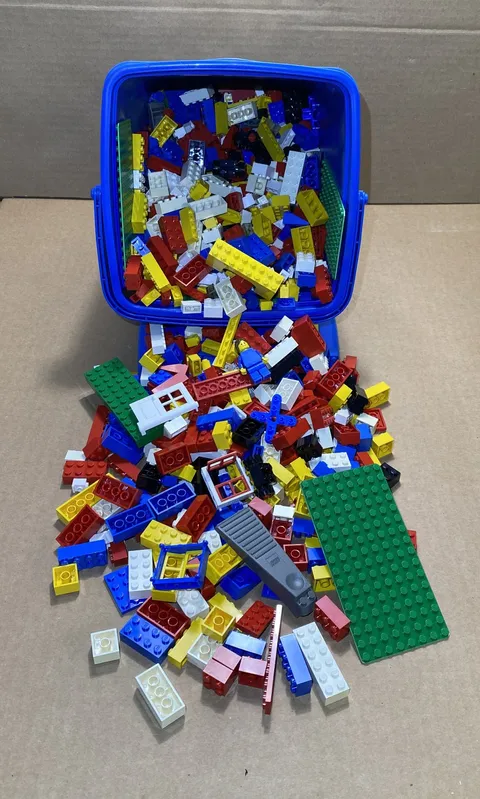 LEGO Bulk Lot of Mixed Bricks & Pieces in Lego Bucket 4 lbs 8 oz