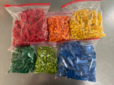 Sorted authentic genuine Color LEGO bricks (5.5lbs)