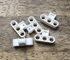 LEGO White Technic Axle Pin Connector Perpendicular Triple QTY 5. Part No. 63869