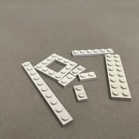 Lego 3666 4477 3034 3023 6225 64799 Old & Light Blue Gray Pieces Lot of 8