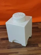 2017 Lego White Storage Box Brick 1 Stud Square Container