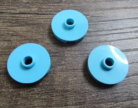 LEGO 18674 Medium Azure Tile, Round 2 x 2 with Open Stud (x3)
