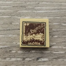 Lego 3068pb0640 Tan Tile 2 x 2 with Map Mirkwood Pattern Sticker From Set 79003