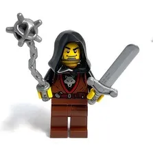 Lego Castle Medieval Wolfpack Renegade Minifigure w/ Mace & Blade