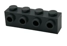 Lego 30414 Dark Bluish Gray Brick Modified 1 x 4 With Studs on 1 Side 4210725