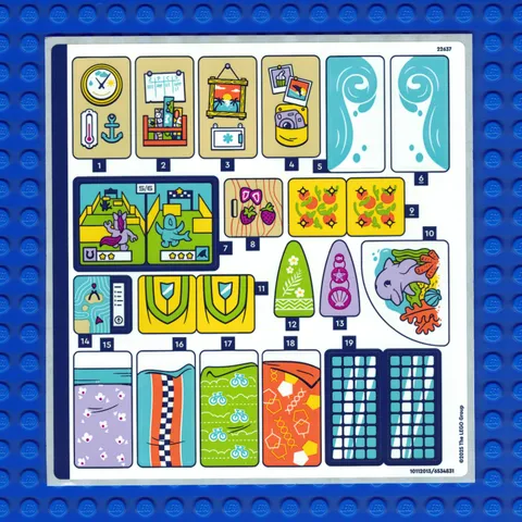New LEGO Friends Travel Boat Adventure 42664 Sticker Sheet Qty 1