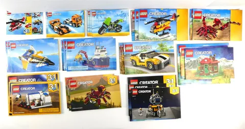 Lego CREATOR 3 in 1 Lot of 12 Complete Instruction Manual Sets (32 Manuals)