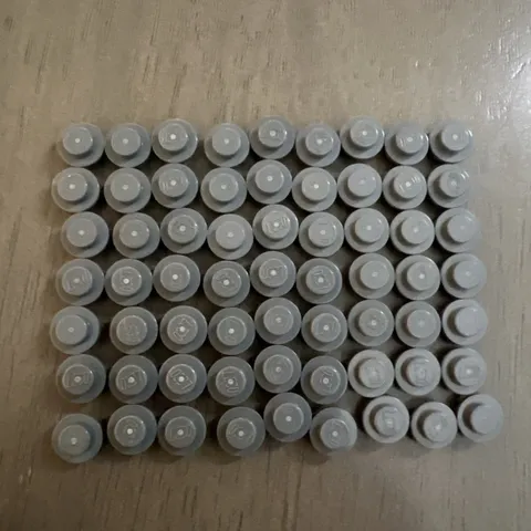 LEGO 4073 Dark Bluish Gray Plate, Round 1x1 - 63 Pieces