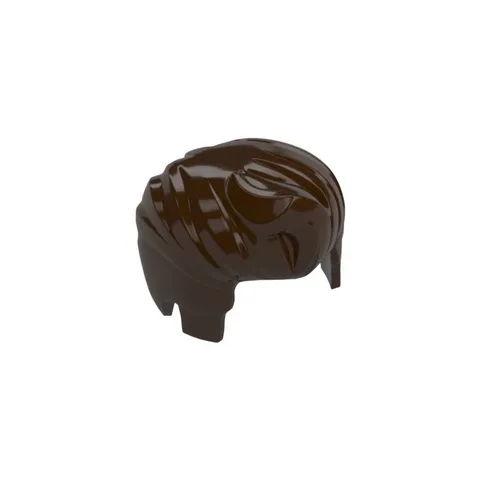 LEGO Dark Brown Minifigure, Hair Swept Back with Forelock inv.656