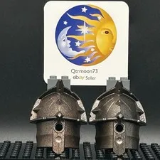 LEGO Brand KNIGHTS KINGDOM Large Figure ARMOR Parts ~54175~ SPECKLE COPPER x2