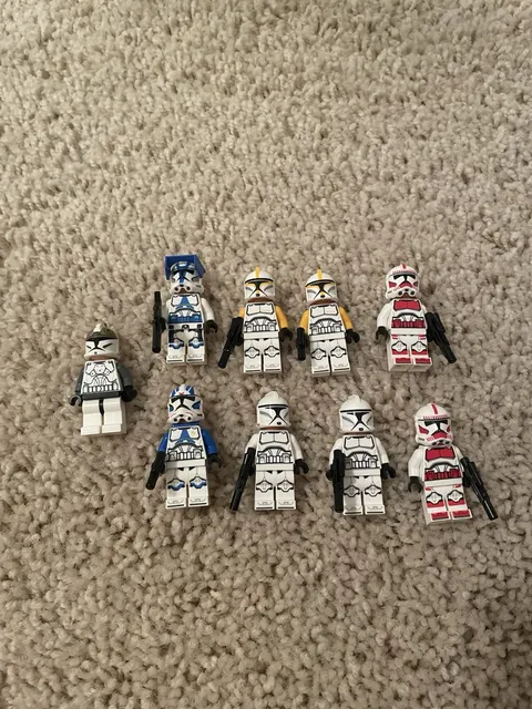 LEGO Star Wars Clone Trooper Minifigure Lot of 9