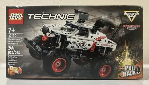 Monster Jam Monster Mutt Set #42150 Technic Pull Back Truck 2023 NEW Damaged Box