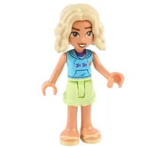 LEGO® Friends NOVA Minifigure™ Minidoll  Medium Azure Sleeveless Hoodie frnd0739