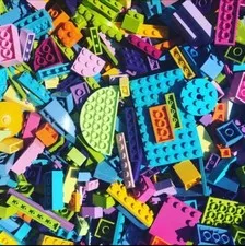 ☀️100 PIECES LEGO Bright And Pastel Colors - Girls LEGO Pink Purple Rare Colors