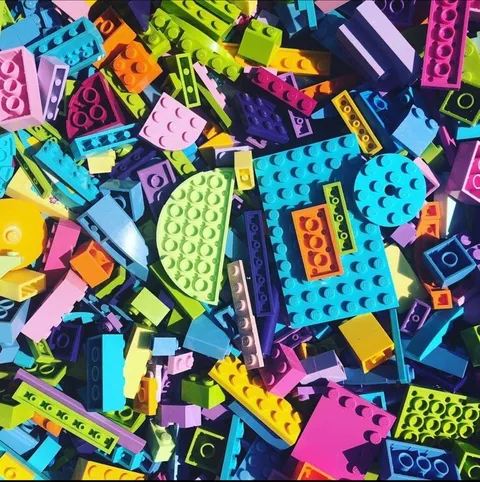 ☀️100 PIECES LEGO Bright And Pastel Colors - Girls LEGO Pink Purple Rare Colors
