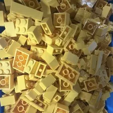250+ Yellow LEGO Pieces Bulk Lot - Bricks Plates Slope Parts Random bricks 