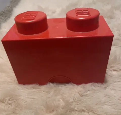 Red Lego Stackable Storage Container