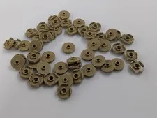 Lego x50 New Dark Tan Tile, Round 2 x 2 with Open Stud # 18674 MOC Part