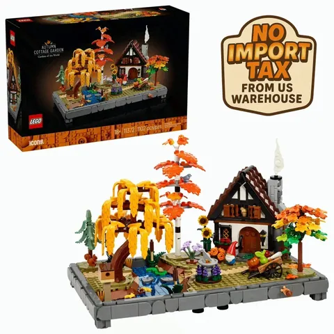 LEG0 Icons Autumn Cottage Garden Building Set for Adults, Ages 18+ - 11372